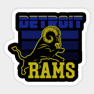 Detroit Rams Goat Sticker